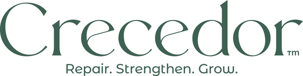 Crecedor logo with tagline in green